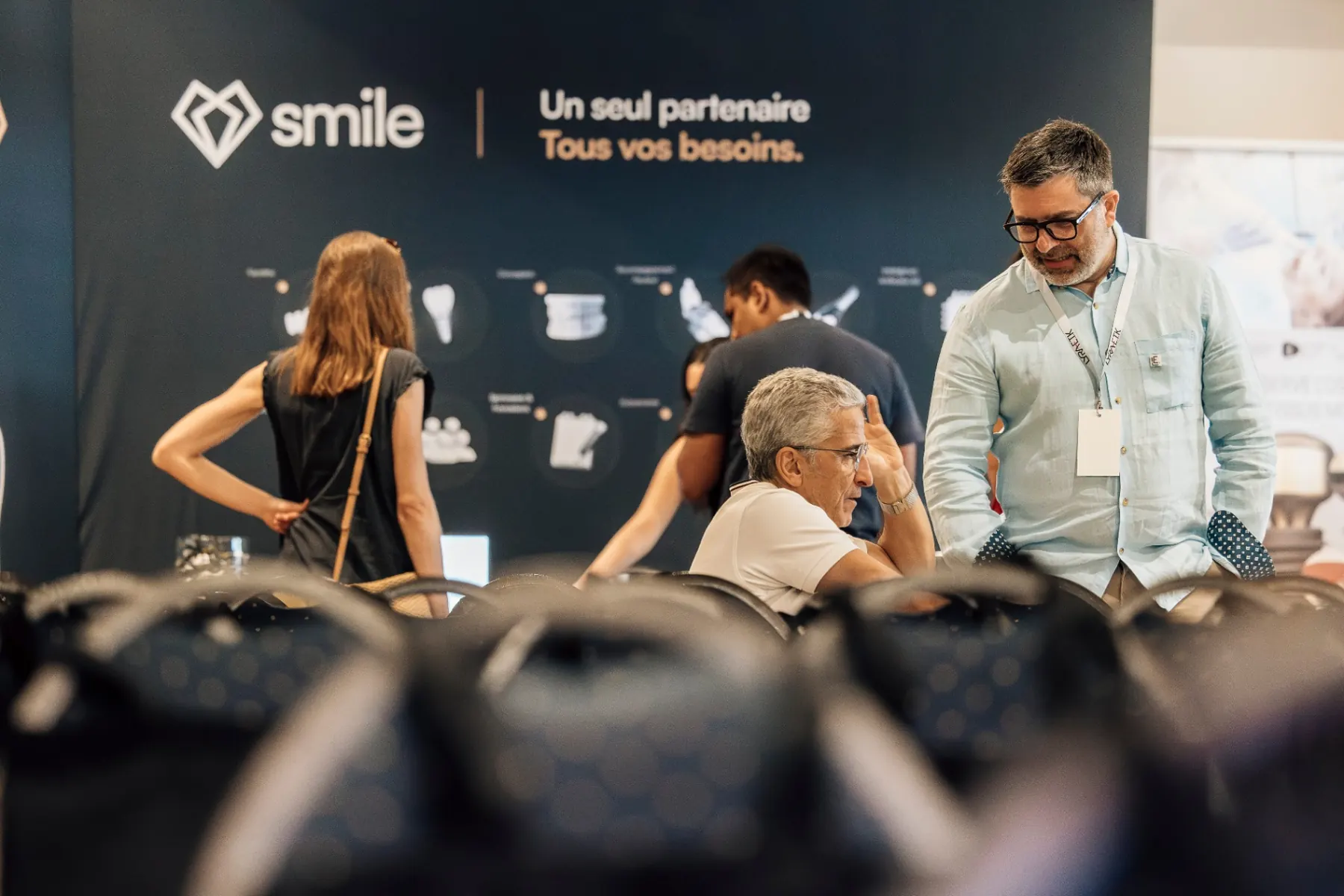 Stand Smile lors d'un événement professionnel